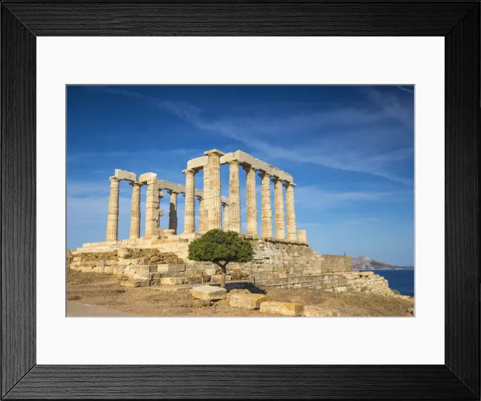 Framed Print : Greece, Attica, Athens, Cape Sounio, Temple of Poseidon Framed Print : Greece, Attica, Athens, Cape Sounio, Temple of Poseidon