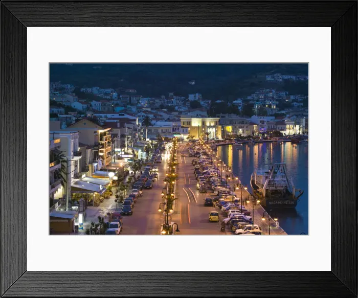 Framed Print : Greece, Northeastern Aegean Islands, Samos, Vathy (Samos Town), View along Themistokleous Framed Print : Greece, Northeastern Aegean Islands, Samos, Vathy (Samos Town), View along Themistokleous