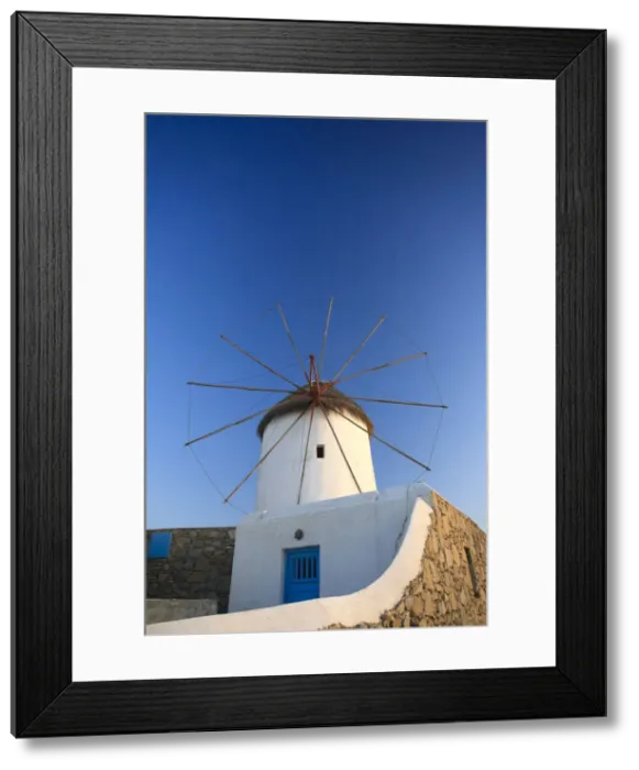 Framed Print : Greece, Cyclades, Mykonos, Mykonos Town, Old Windmills Framed Print : Greece, Cyclades, Mykonos, Mykonos Town, Old Windmills