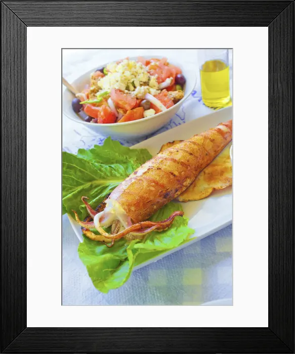 Framed Print : Stuffed Cuttlefish, Kalymnos, Dodecanese, Greek Islands, Greece, Europe Framed Print : Stuffed Cuttlefish, Kalymnos, Dodecanese, Greek Islands, Greece, Europe