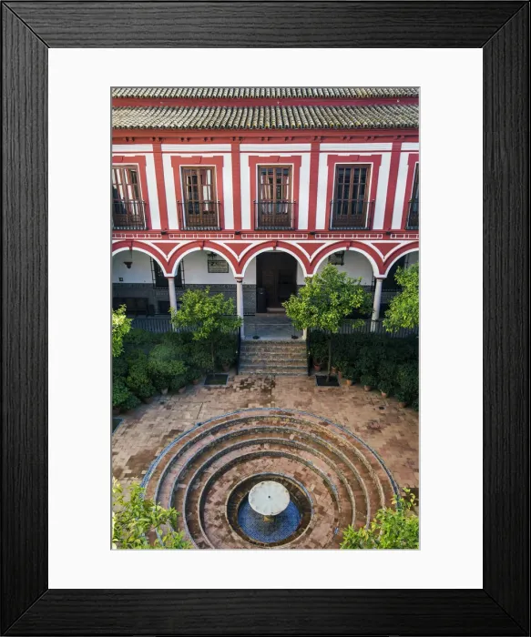 Framed Print : Inner courtyard of the Hospital de los Venerables Sacerdotes or Hospital of the Venerable Framed Print : Inner courtyard of the Hospital de los Venerables Sacerdotes or Hospital of the Venerable