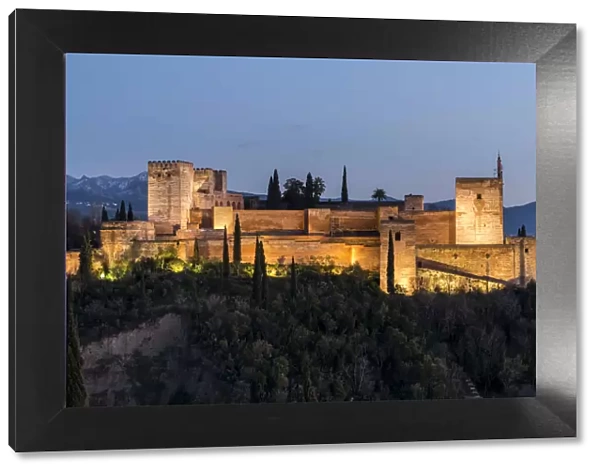 Alcazaba fortress, Alhambra palace, Granada, Andalusia, Spain