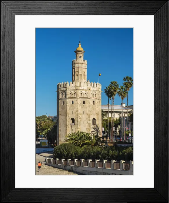 Framed Print : Torre del Oro watchtower, Seville, Andalusia, Spain