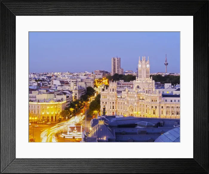 Framed Print : Spain, Madrid, Cityscape with TheaCybele Palace Framed Print : Spain, Madrid, Cityscape with TheaCybele Palace