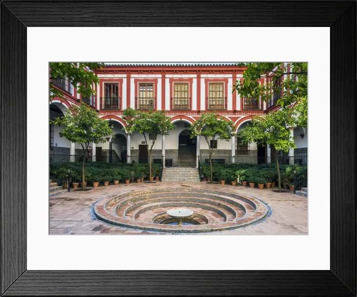 Framed Print : Inner courtyard of the Hospital de los Venerables Sacerdotes or Hospital of the Venerable
