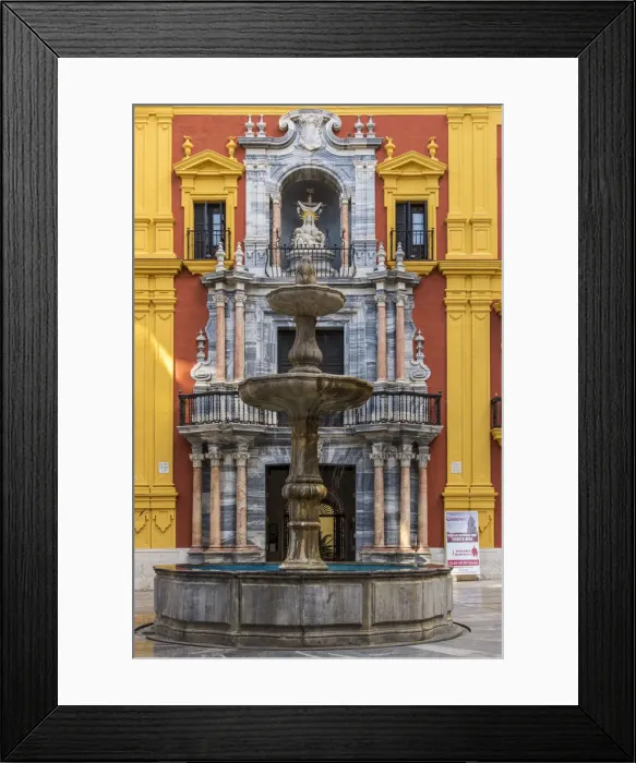 Framed Print : Palacio Episcopal or Episcopal Palace, Plaza del Obispo, Malaga, Andalusia, Spain Framed Print : Palacio Episcopal or Episcopal Palace, Plaza del Obispo, Malaga, Andalusia, Spain