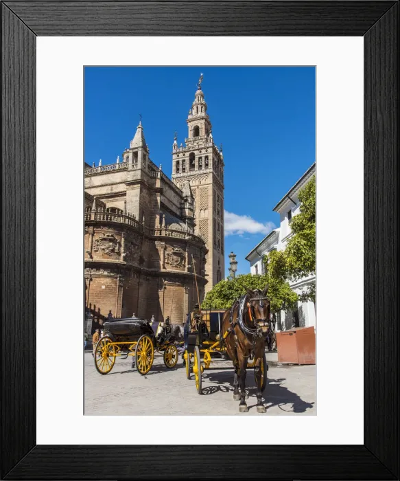 Framed Print : Giralda bell tower, Cathedral, Seville, Andalusia, Spain