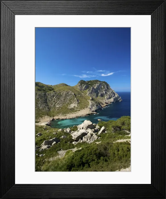Framed Print : Cala Figuera near Cap Formentor, Majorca, Balearic Islands, Spain Framed Print : Cala Figuera near Cap Formentor, Majorca, Balearic Islands, Spain