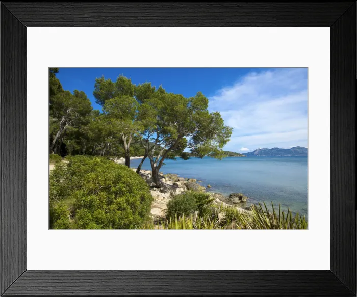 Framed Print : Beach Platja de Formentor, Cala Pi de la Posada, Majorca, Balearic Islands, Spain Framed Print : Beach Platja de Formentor, Cala Pi de la Posada, Majorca, Balearic Islands, Spain