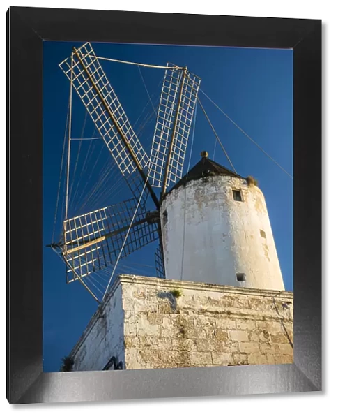 Molai Des Comte Asador windmill, Ciutadella, Menorca or Minorca, Balearic Islands, Spain