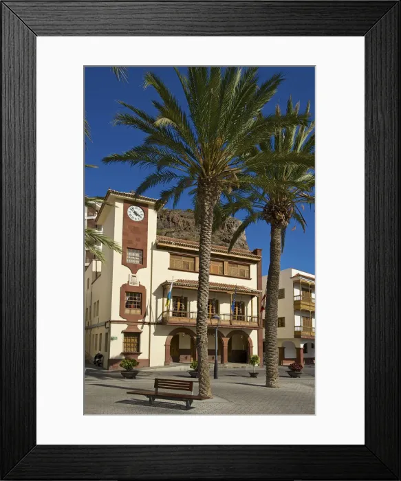 Framed Print : City Hall at Plaza de las Americas, San Sebastian, La Gomera, Canary Islands, Spain Framed Print : City Hall at Plaza de las Americas, San Sebastian, La Gomera, Canary Islands, Spain