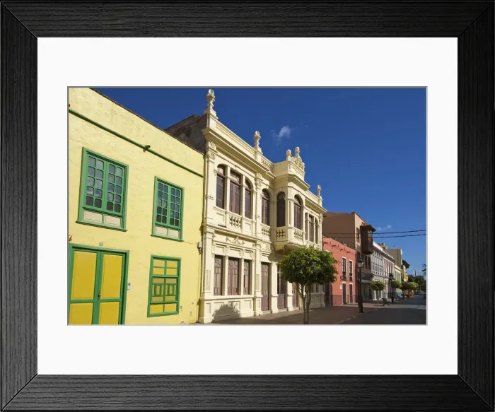 Framed Print : Calle Real in San Sebatian, La Gomera, Canary Islands, Spain Framed Print : Calle Real in San Sebatian, La Gomera, Canary Islands, Spain