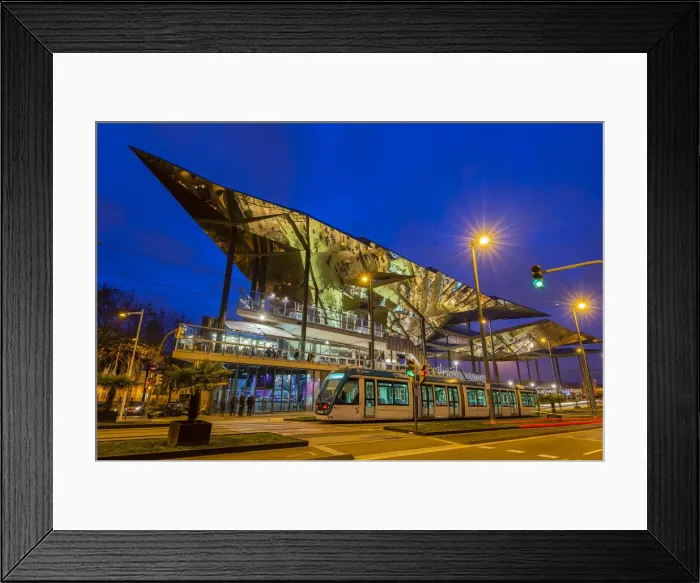 Framed Print : Night view of the renewed Els Encants flea market, Barcelona, Catalonia, Spain Framed Print : Night view of the renewed Els Encants flea market, Barcelona, Catalonia, Spain