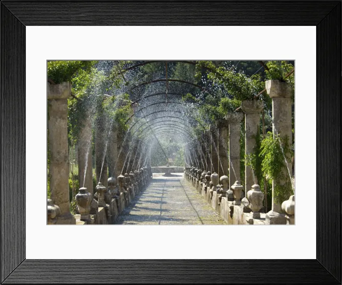 Framed Print : Play of Water in the Jardins Alfabia, Majorca, Balearics, Spain Framed Print : Play of Water in the Jardins Alfabia, Majorca, Balearics, Spain