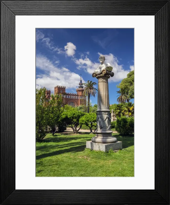Framed Print : Parc de la Ciutadella or Ciutadella Park with Castell dels tres dragons or Castle Framed Print : Parc de la Ciutadella or Ciutadella Park with Castell dels tres dragons or Castle