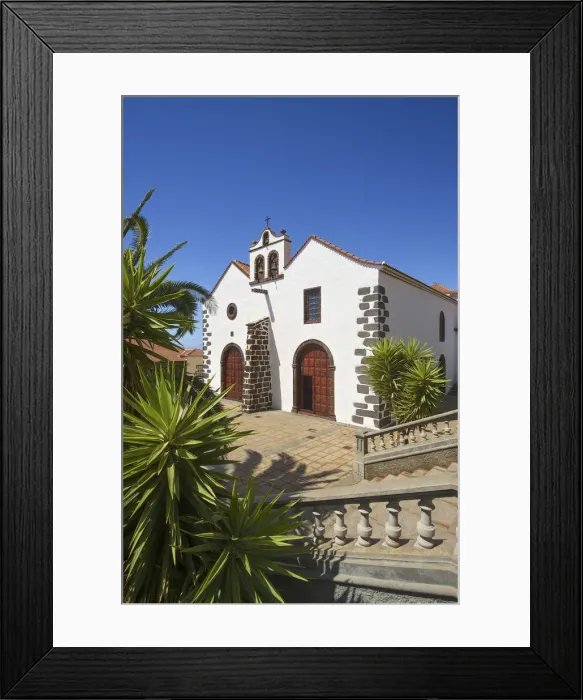 Framed Print : Church in Santo Domingo de Garafia, La Palma, Canaries, Spain Framed Print : Church in Santo Domingo de Garafia, La Palma, Canaries, Spain