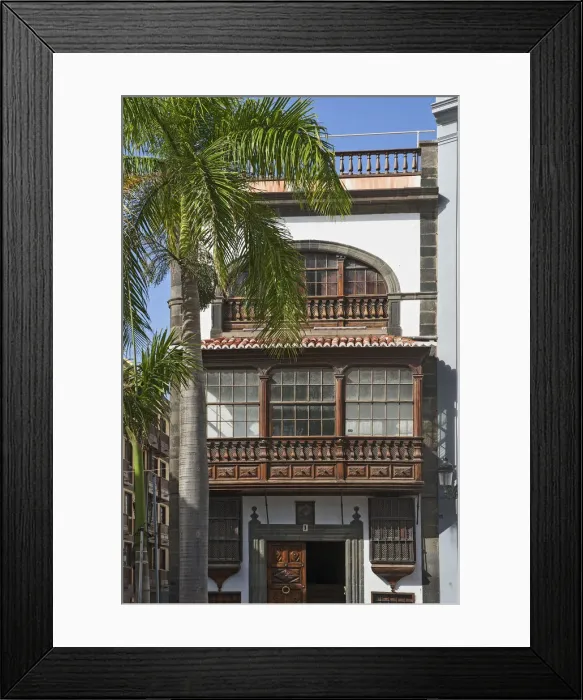 Framed Print : Casa Monteverde, Plaza de Espagna in Santa Cruz de La Palma, La Palma, Canaries, Spain Framed Print : Casa Monteverde, Plaza de Espagna in Santa Cruz de La Palma, La Palma, Canaries, Spain