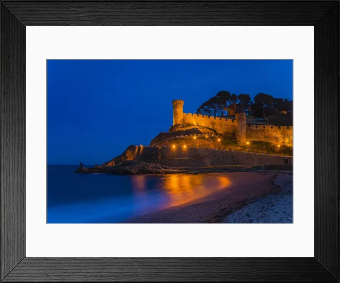 Framed Print : Night view of Vila Vella, the medieval old town of Tossa del Mar, Costa Brava, Catalonia Framed Print : Night view of Vila Vella, the medieval old town of Tossa del Mar, Costa Brava, Catalonia