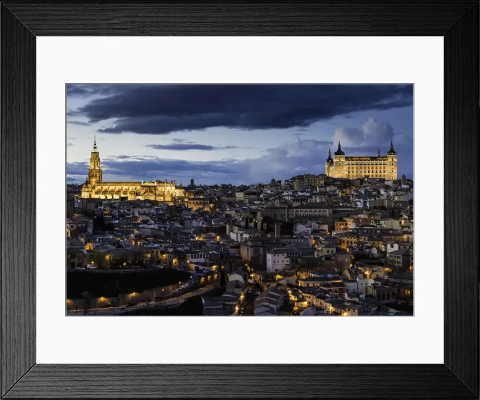 Framed Print : Night skyline over Toledo, Castile La Mancha, Spain Framed Print : Night skyline over Toledo, Castile La Mancha, Spain