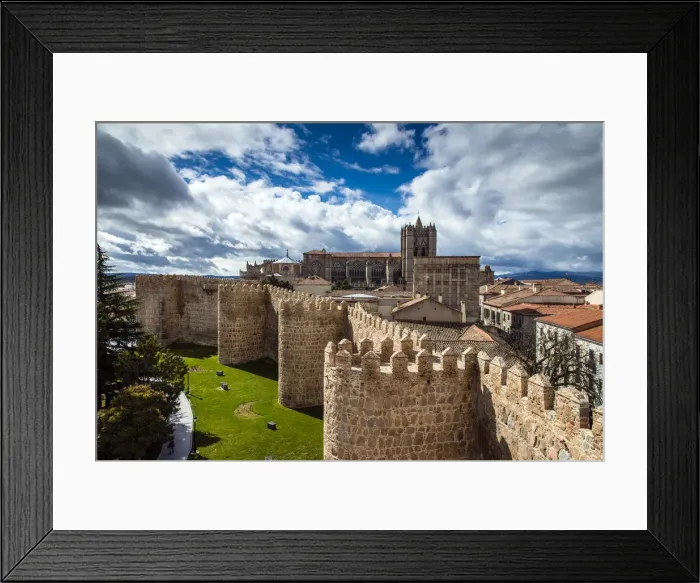 Framed Print : Panoramic view over the Cathedral and the medieval city walls, Avila, Castile and Leaon Framed Print : Panoramic view over the Cathedral and the medieval city walls, Avila, Castile and Leaon