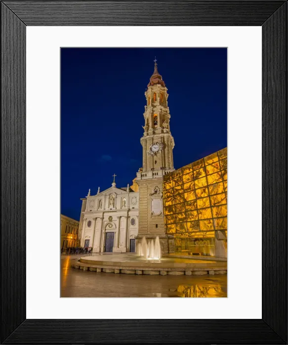 Framed Print : Plaza de la Seo square with La Seo Cathedral, Zaragoza, Aragon, Spain Framed Print : Plaza de la Seo square with La Seo Cathedral, Zaragoza, Aragon, Spain