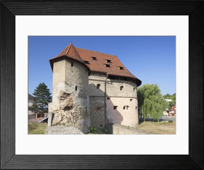 Framed Print : Bastion on city wall, Bardejov (UNESCO World Heritage Site), Presov Region, Slovakia
