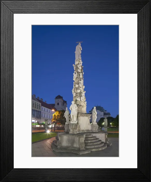 Framed Print : Plague Column at dusk, Kosice, Kosice Region, Slovakia Framed Print : Plague Column at dusk, Kosice, Kosice Region, Slovakia