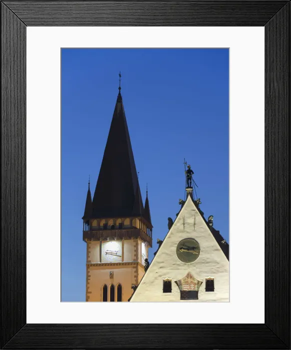 Framed Print : Saris Museum and Basilica of St Egidius in Radnicne Square at dusk, Bardejov (UNESCO Framed Print : Saris Museum and Basilica of St Egidius in Radnicne Square at dusk, Bardejov (UNESCO