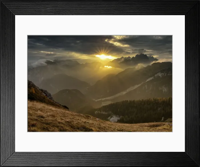 Framed Print : Mangart Pass at Sunset, Triglav National Park, Julian Alps, Slovenia Framed Print : Mangart Pass at Sunset, Triglav National Park, Julian Alps, Slovenia