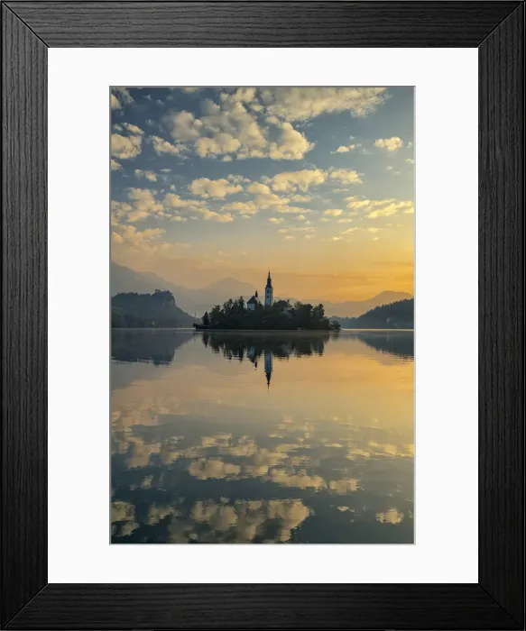 Framed Print : Assumption of Marys Pilgrimage Church at Dawn, Lake Bled, Slovenia Framed Print : Assumption of Marys Pilgrimage Church at Dawn, Lake Bled, Slovenia