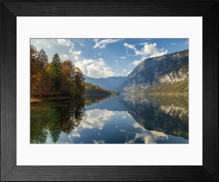 Framed Print : Lake Bohinj in Autumn, Triglav National Park, Slovenia Framed Print : Lake Bohinj in Autumn, Triglav National Park, Slovenia