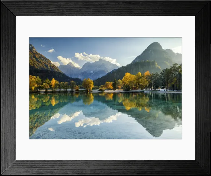Framed Print : Jasna Lake in Autumn, Julian Alps, Triglav National Park, Slovenia Framed Print : Jasna Lake in Autumn, Julian Alps, Triglav National Park, Slovenia
