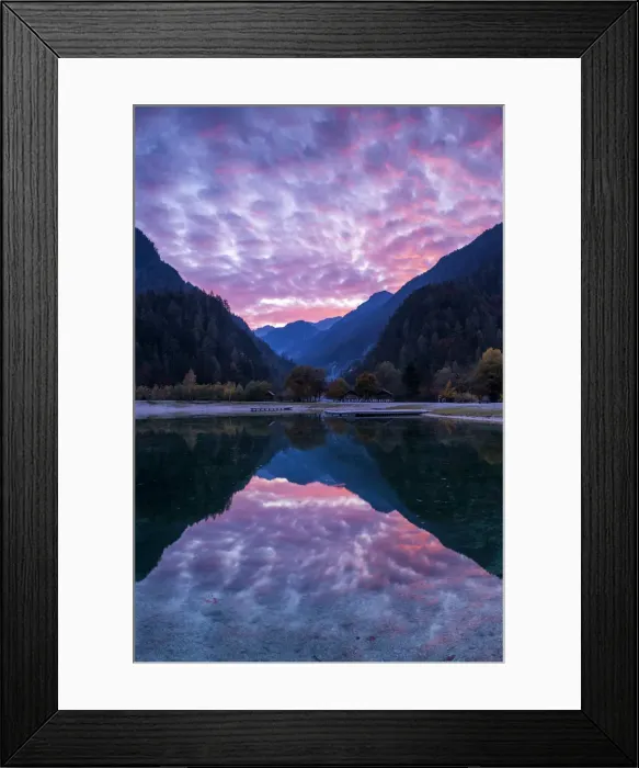 Framed Print : Jasna Lake at Sunset, Julian Alps, Triglav National Park, Slovenia Framed Print : Jasna Lake at Sunset, Julian Alps, Triglav National Park, Slovenia