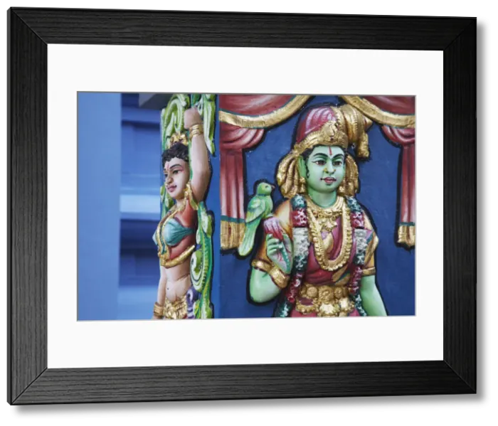 Framed Print : Carved figures in Sri Srinivasa Perumal Temple, Little India, Singapore Framed Print : Carved figures in Sri Srinivasa Perumal Temple, Little India, Singapore