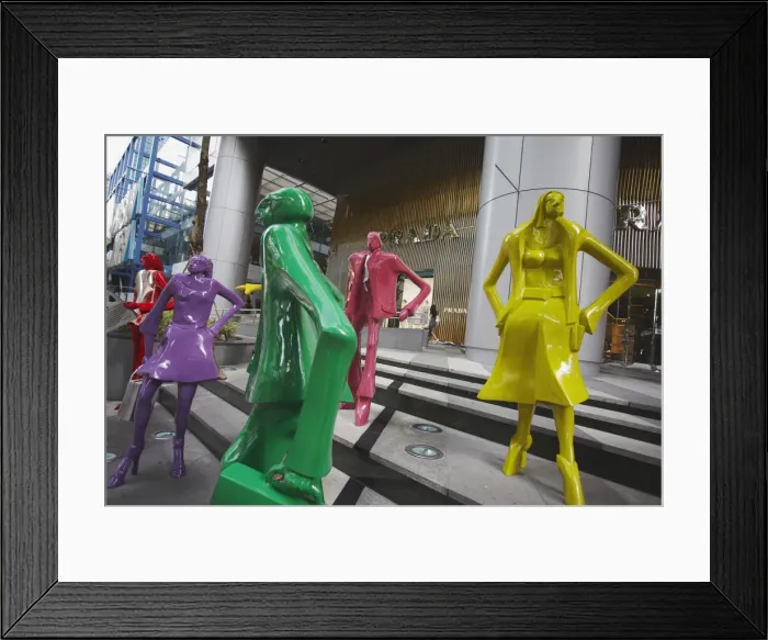 Framed Print : Sculptures outside ION Orchard shopping mall, Orchard Road, Singapore Framed Print : Sculptures outside ION Orchard shopping mall, Orchard Road, Singapore