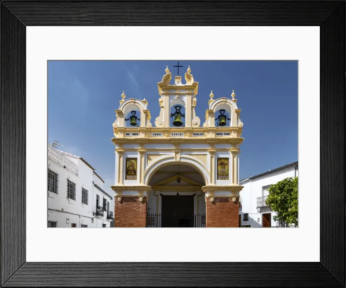 Framed Print : Andalusian church, Zahara de la Sierra, Andalusia, Spain