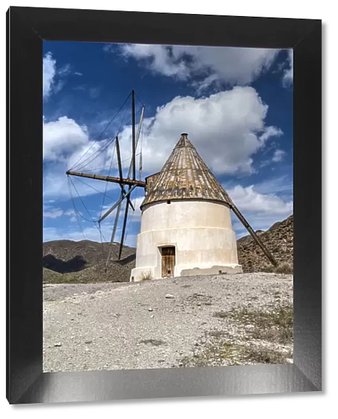 Windmill, Cabo de Gata, Almeria, Andalusia, Spain