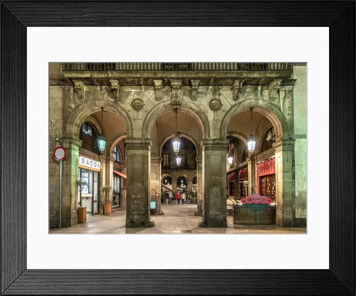 Framed Print : Plaza Real or Praca Reial, Barcelona, Catalonia, Spain Framed Print : Plaza Real or Praca Reial, Barcelona, Catalonia, Spain