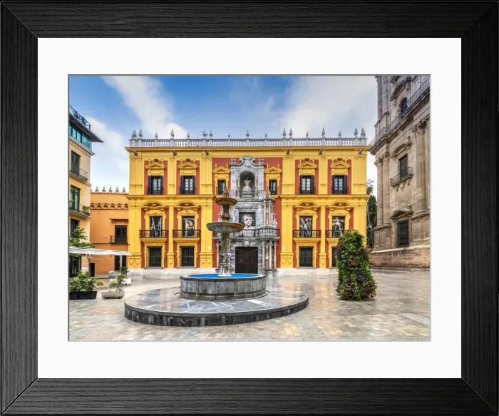 Framed Print : Palacio Episcopal or Bishops Palace, Malaga, Andalusia, Spain
