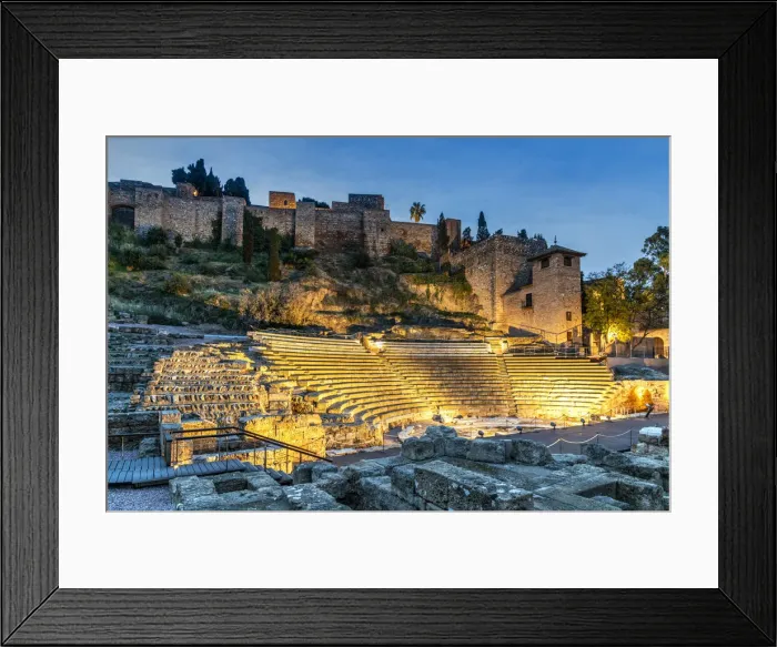 Framed Print : Roman theatre and Alcazaba fortress, Malaga, Andalusia, Spain Framed Print : Roman theatre and Alcazaba fortress, Malaga, Andalusia, Spain