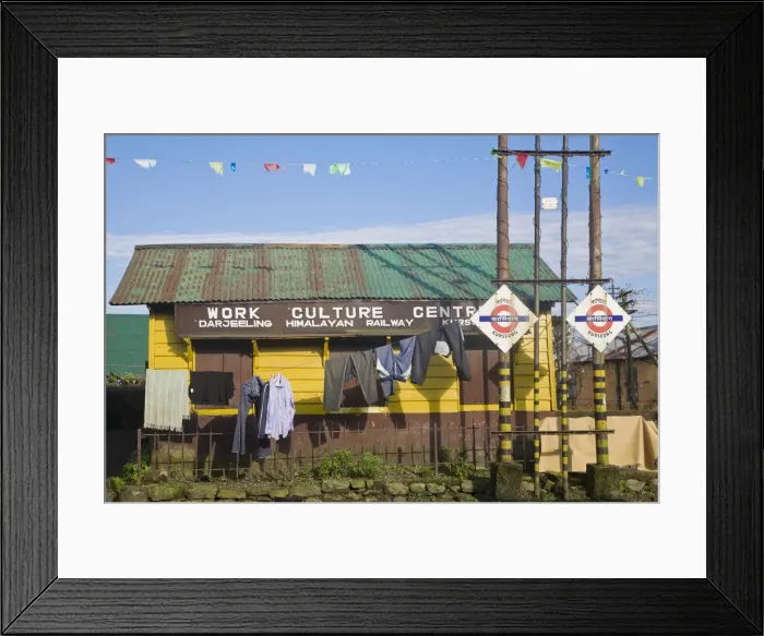 Framed Print : India, West Bengal, Kurseong, Railway station Framed Print : India, West Bengal, Kurseong, Railway station