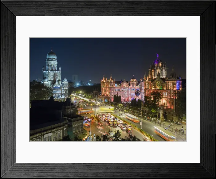 Framed Print : India, Mumbai, Maharashtra, Chhatrapati Shivaji Maharaj Terminus railway station (CSMT) Framed Print : India, Mumbai, Maharashtra, Chhatrapati Shivaji Maharaj Terminus railway station (CSMT)