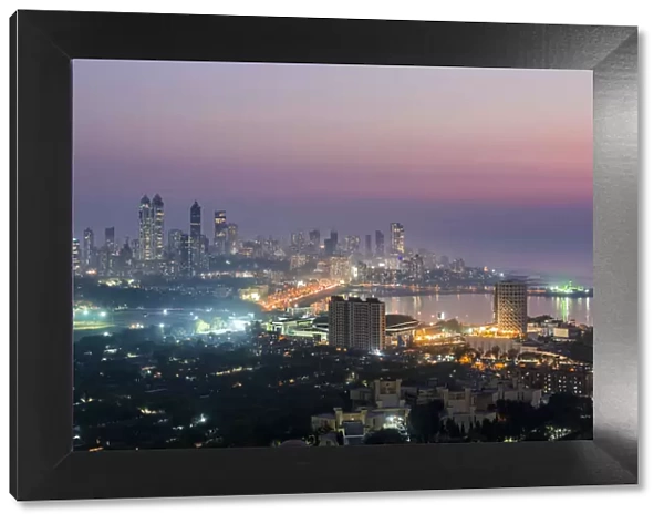 India, Mumbai, Maharashtra, city skyline of modern office and residential buildings