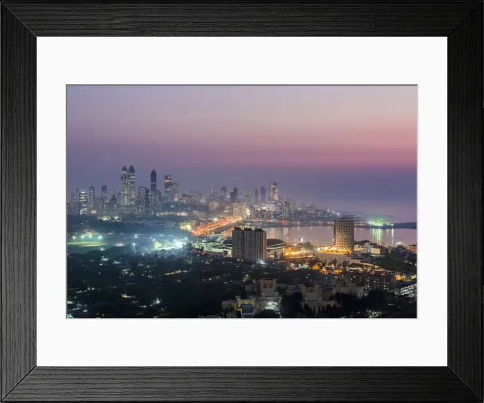 Framed Print : India, Mumbai, Maharashtra, city skyline of modern office and residential buildings Framed Print : India, Mumbai, Maharashtra, city skyline of modern office and residential buildings