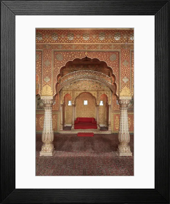 Framed Print : India, Rajasthan, Bikaner, Junagahr Fort, Anup Mahal Hall Framed Print : India, Rajasthan, Bikaner, Junagahr Fort, Anup Mahal Hall
