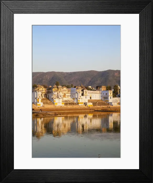 Framed Print : India, Rajasthan, Pushkar, Pushkar Lake and bathing ghats Framed Print : India, Rajasthan, Pushkar, Pushkar Lake and bathing ghats