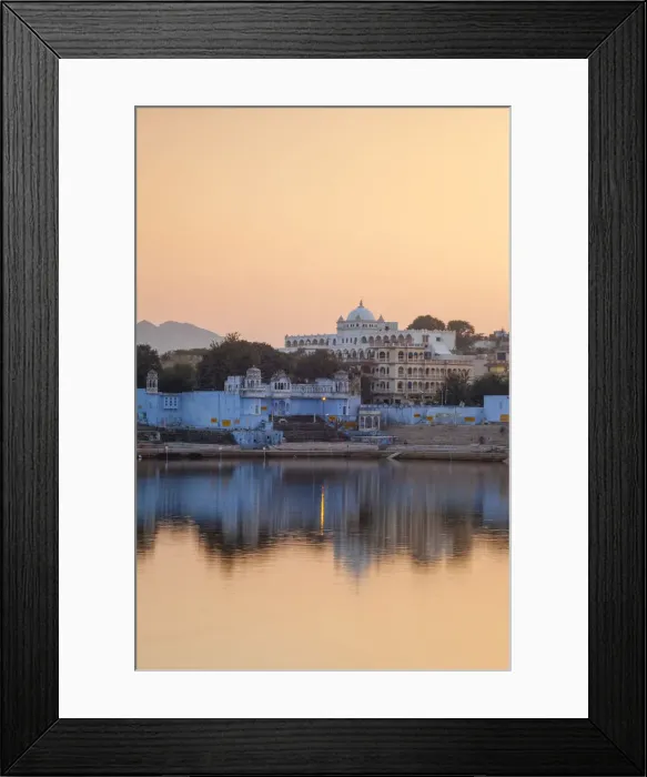 Framed Print : India, Rajasthan, Pushkar, Pushkar Lake and bathing ghats Framed Print : India, Rajasthan, Pushkar, Pushkar Lake and bathing ghats