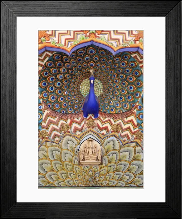 Framed Print : India, Rajasthan, Jaipur, City Palace, Peacock Gate Framed Print : India, Rajasthan, Jaipur, City Palace, Peacock Gate
