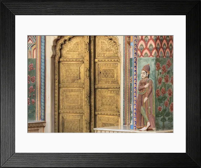 Framed Print : India, Rajasthan, Jaipur, City Palace, Lotus Gate Framed Print : India, Rajasthan, Jaipur, City Palace, Lotus Gate