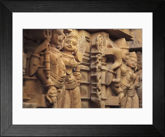 Framed Print : India, Rajasthan, Jaisalmer, Jaisalmer Fort, Jain Temple, Stone Carving detail Framed Print : India, Rajasthan, Jaisalmer, Jaisalmer Fort, Jain Temple, Stone Carving detail